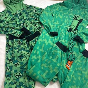 Minecraft Boys One-Piece Pajamas - Set of 2 | Size Large